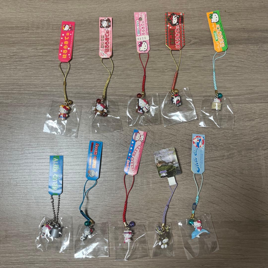 【レア】ハローキティ 根付ストラップ 10個セット