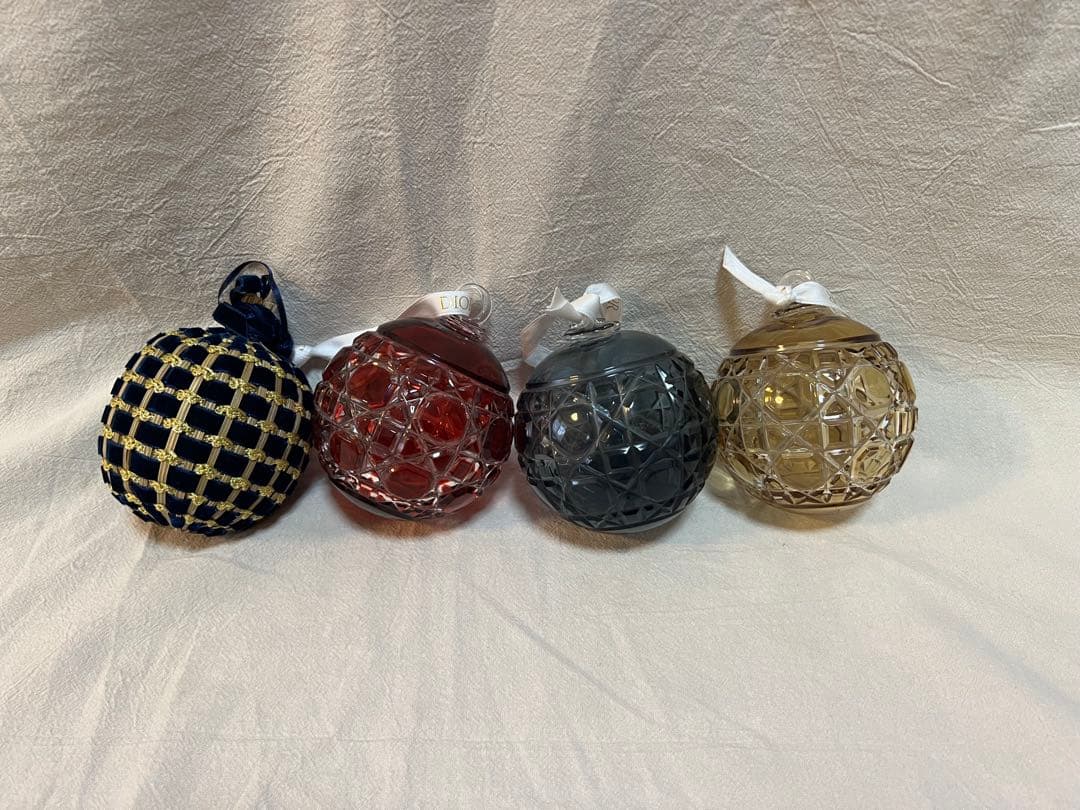 未使用品 Dior クリスチャンディオール クリスマスオーナメント4点セットF7