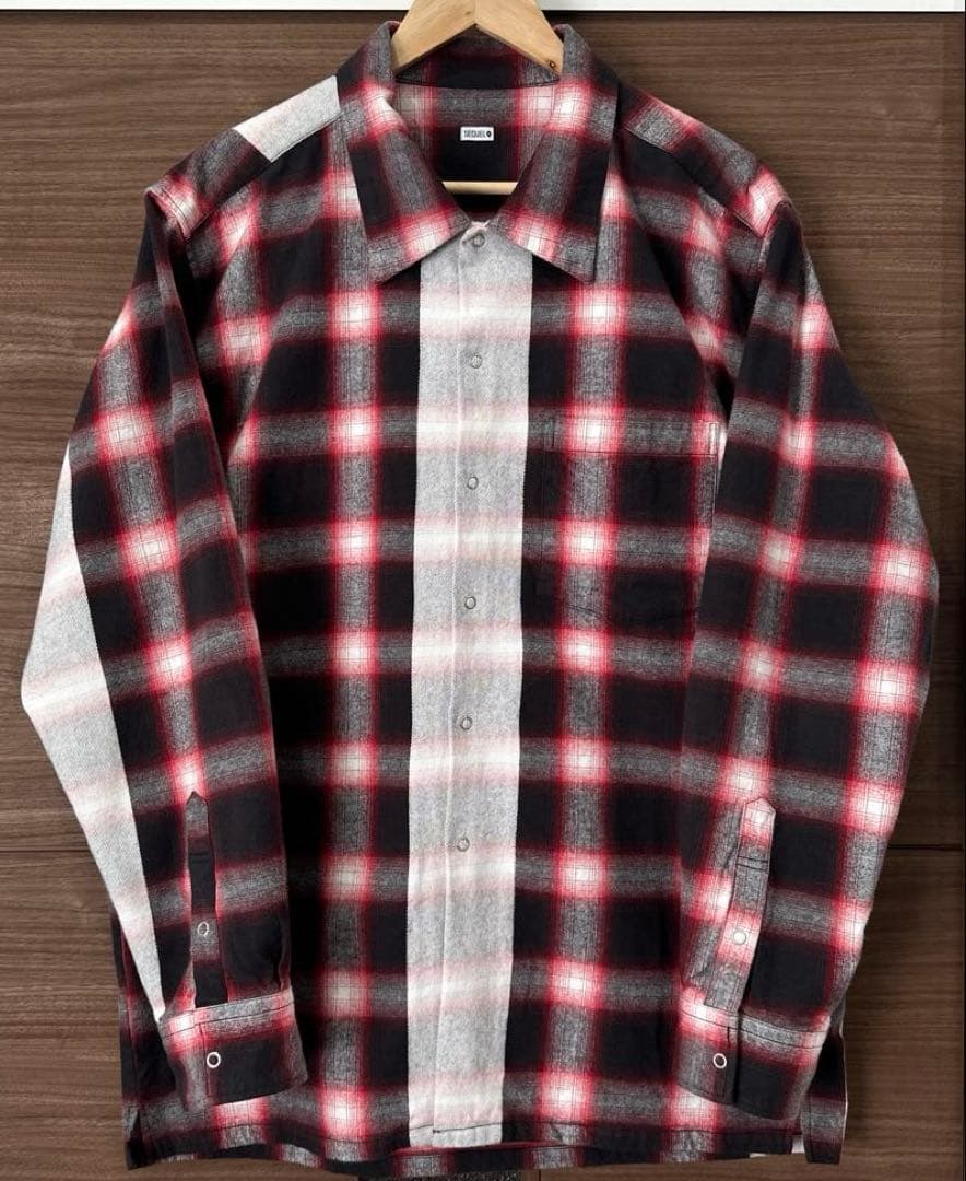 23AW SEQUEL LINE NEL CHECK SHIRT赤XL美品 - メルカリ