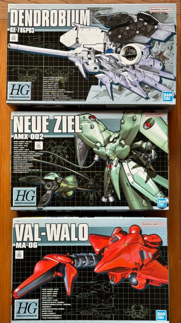 HGメカニクス デンドロビウム ノイエ・ジール ヴァル・ヴァロ 3点セット ガンプラ「RG νガンダムHWS」や「HG メカニクス 1/550 ノイエ・ジール