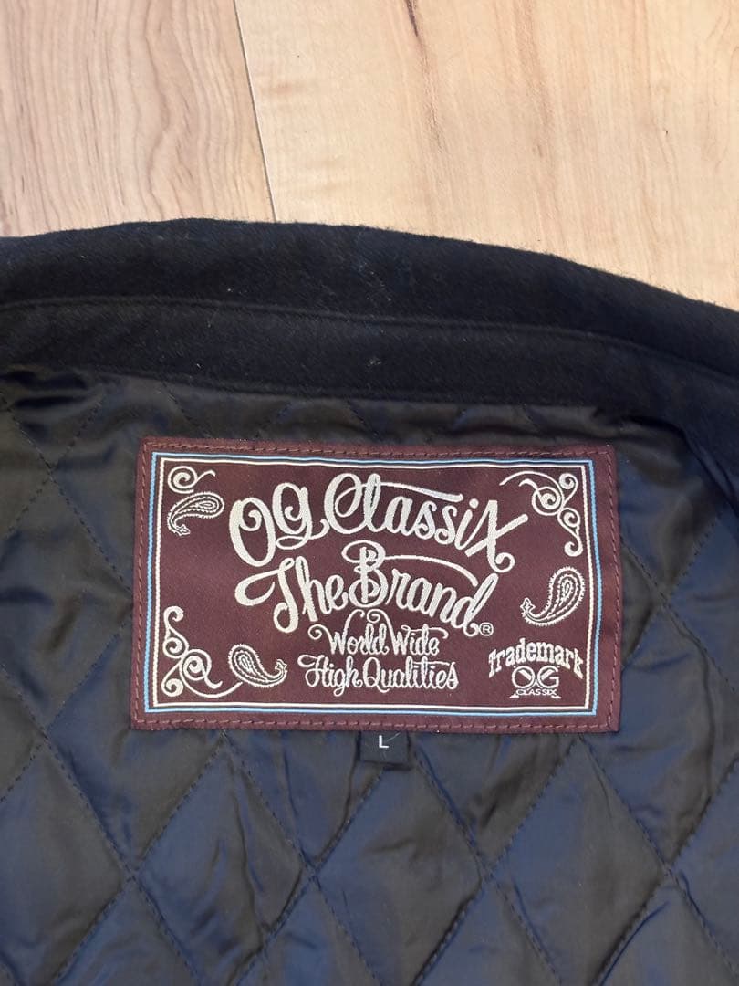 OG CLASSIX ウールジャケット 刺繍 Lサイズ 黒 ローライダー - メルカリ
