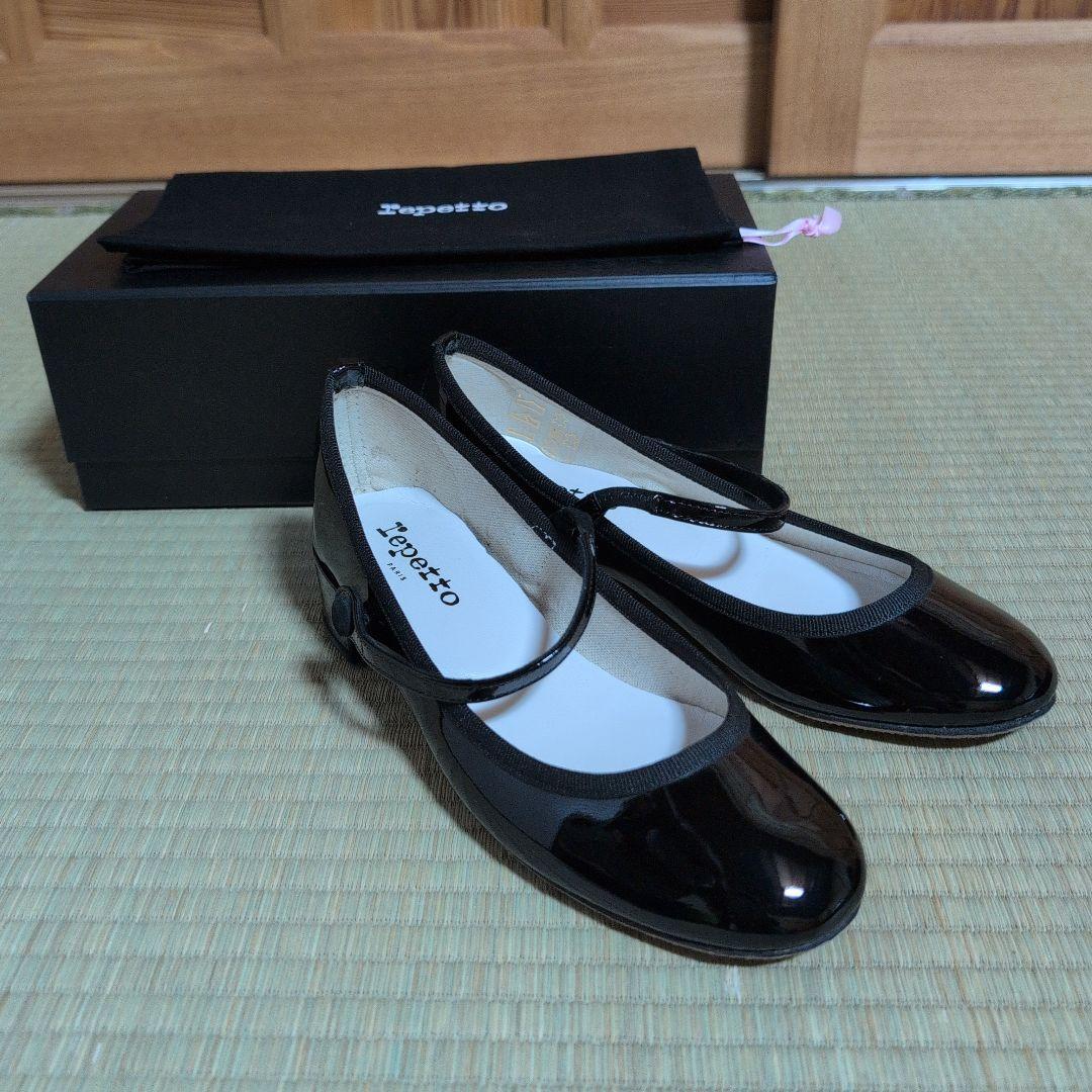 レペット　repetto　リオ　パテントレザー　黒　36　メリージェーン