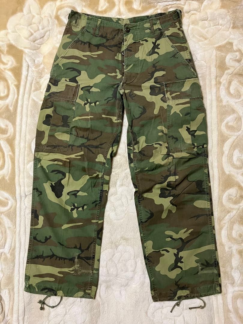 赤　米軍実物　60's ④⑦ ジャングルファティーグ　ERDL ノンリップ