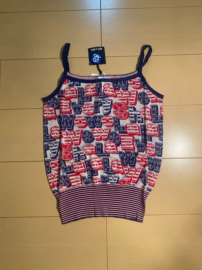 新品　初期　ヒステリックグラマー '90 シャララ柄　ロゴ　キャミソール　Y2K