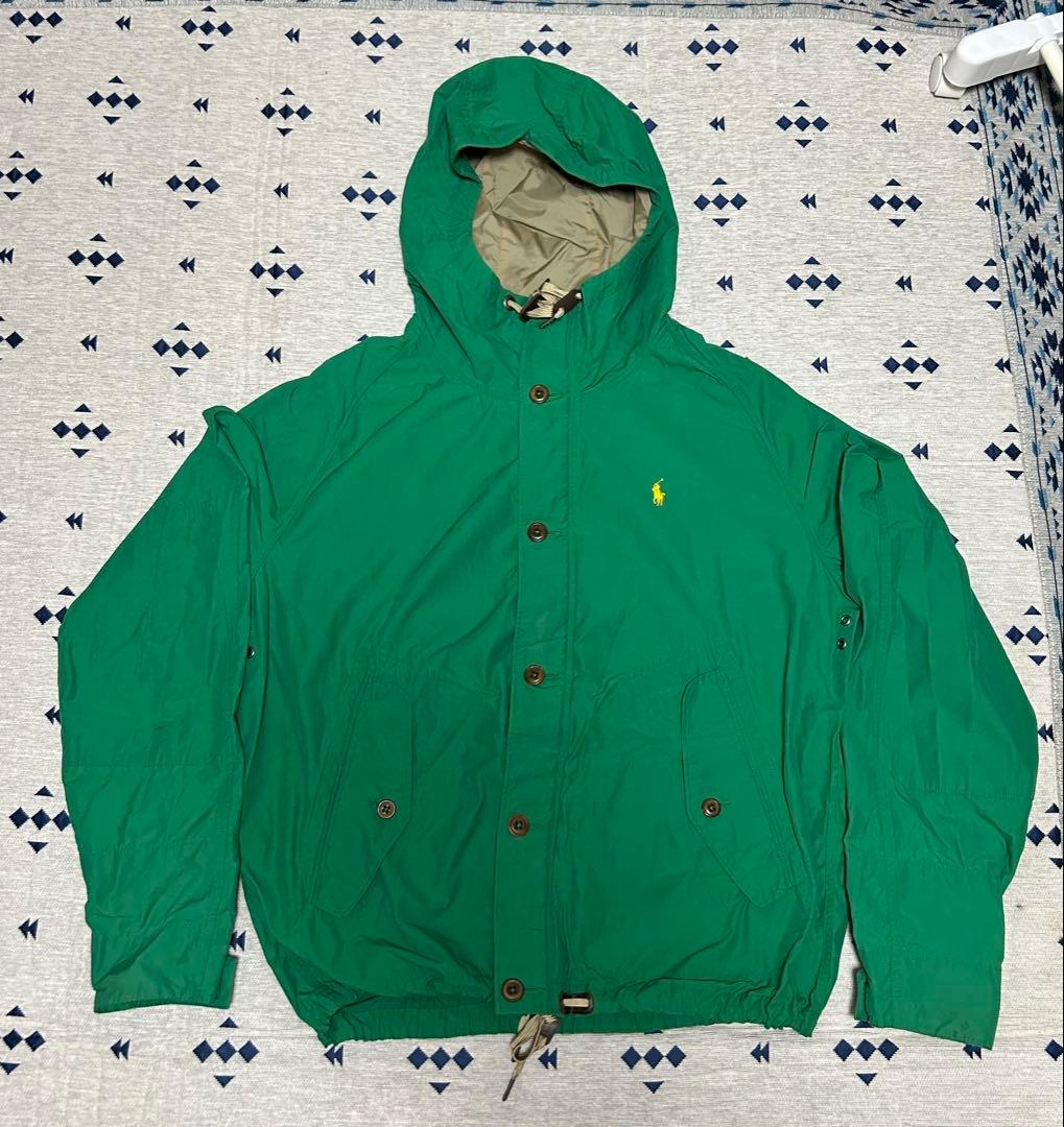 Polo コットン ナイロン パーカー ナイロンジャケット taron