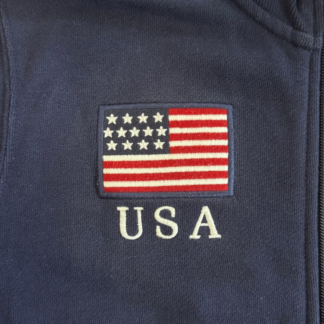 ラルフローレン USAフラッグ ビッグポニージップアップパーカー - メルカリ