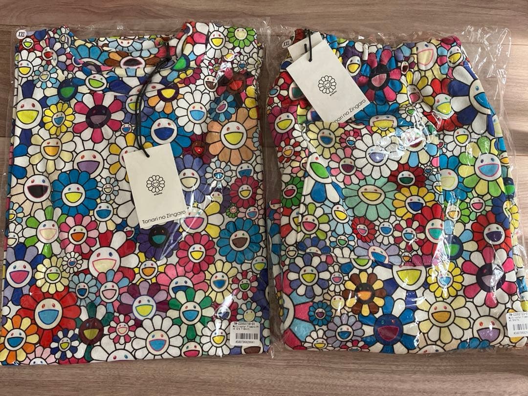 村上隆 マルチカラー フラワー Tシャツ ショートパンツ セットアップ