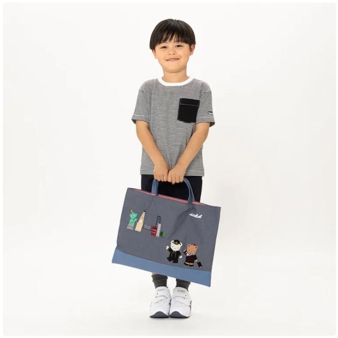 ファミリア familiar JAL NY ニューヨーク 刺繍 トートバッグ 青