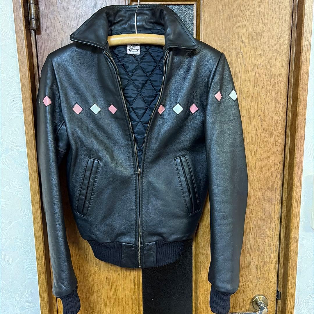 Reminiscence ブラックレザージャケット 34