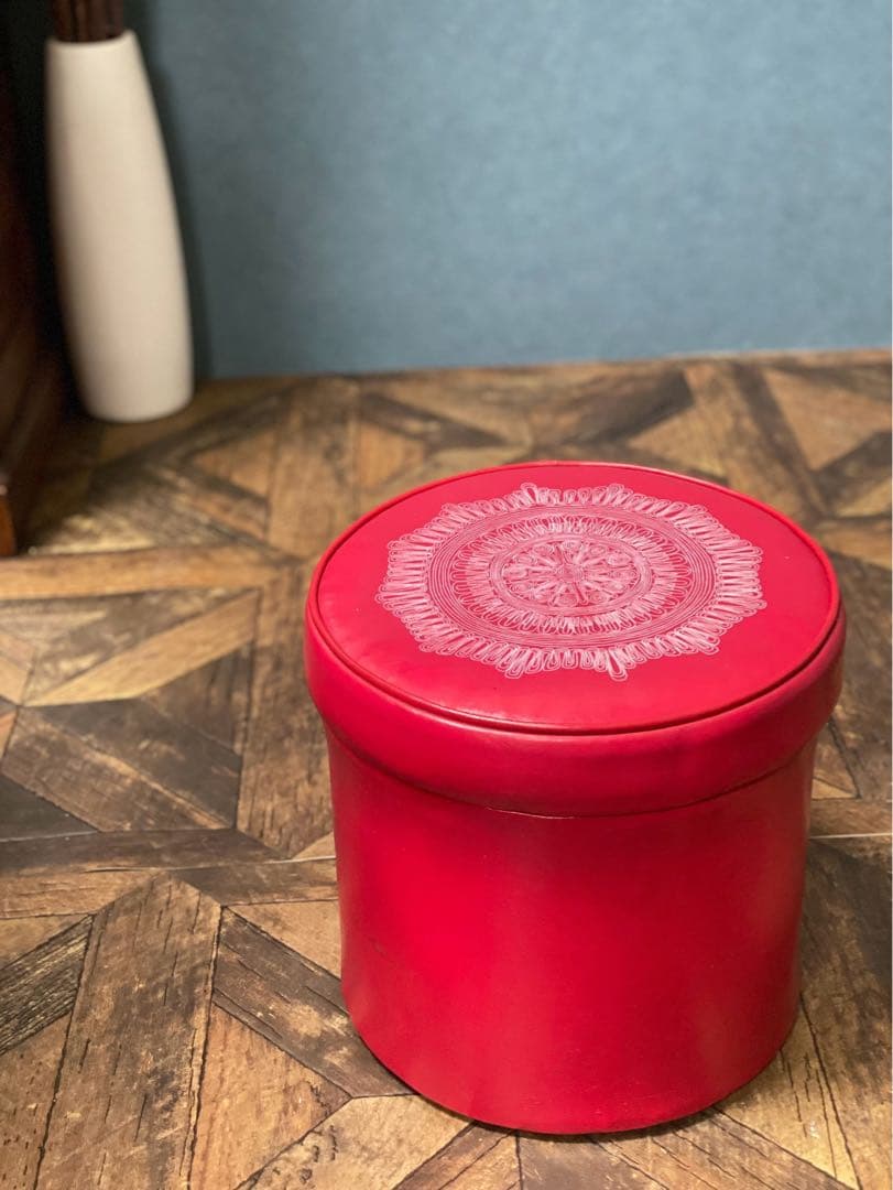 スツール ドレッサー用 収納 丸椅子 昭和レトロ 当時物 インテリア