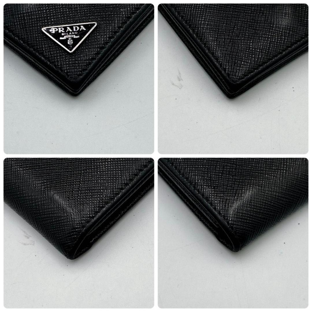 美品 プラダ コインケース 小銭入れ 三角ロゴ サフィアーノ レザー