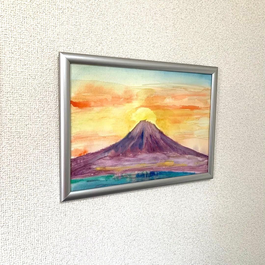 開運絵画 ダイヤモンド富士 金運アップ 富士山 金運上昇 商売繁盛開運