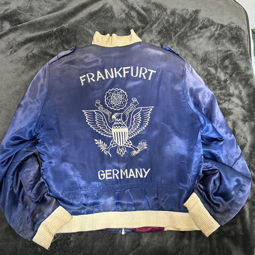 よ*ー様 50s 60sドイツ　スカジャン スーベニアジャケット　空軍サテン