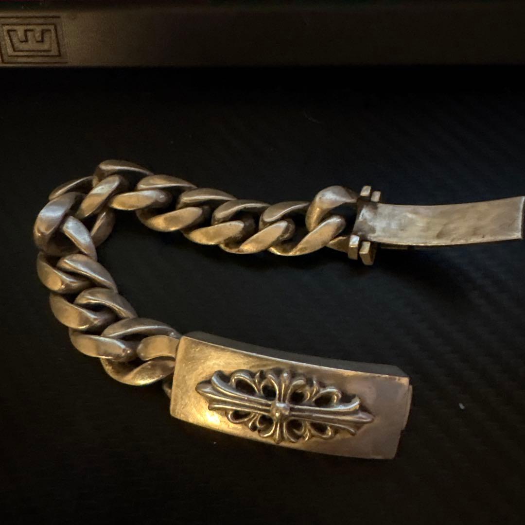 km　クロムハーツ　フローラルクロスidクラシック　ブレスレット クロムハーツ フローラルクロスIDブレスレットクラシックチェーン