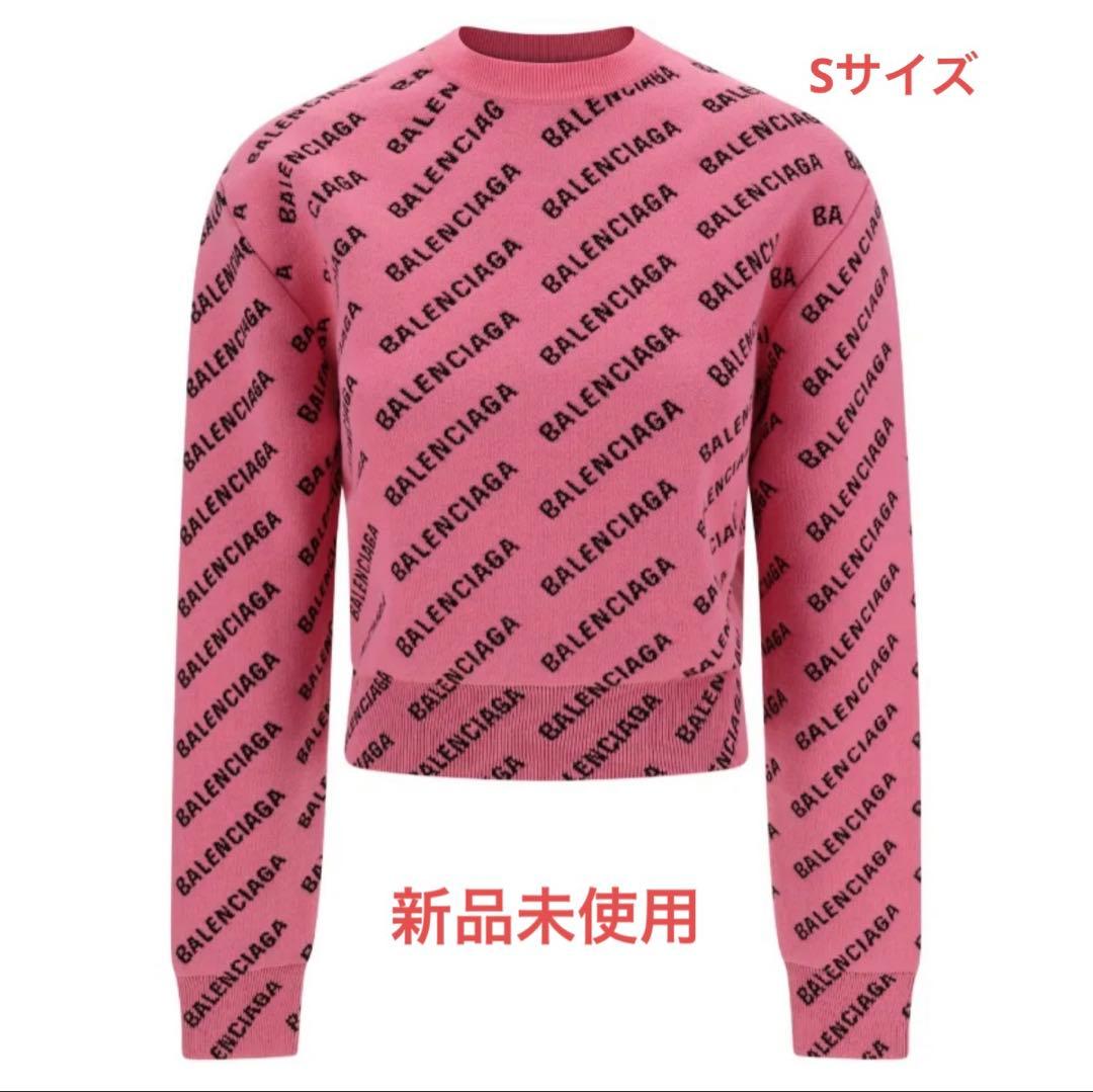 最終お値下げ◯【新品未使用】バレンシアガのロゴニットセーター