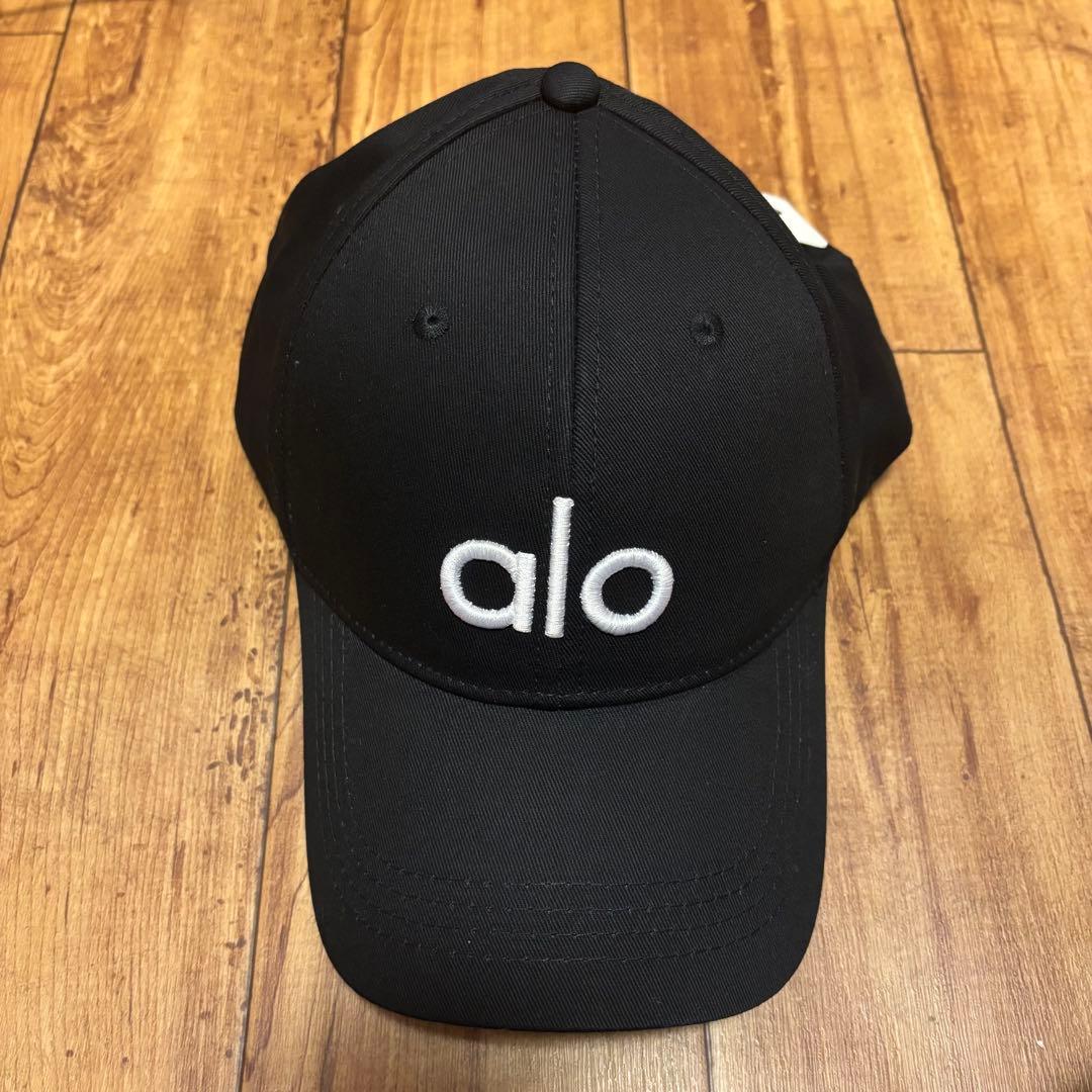 alo キャップ ブラック ユニセックス ロゴ刺繍 - メルカリ