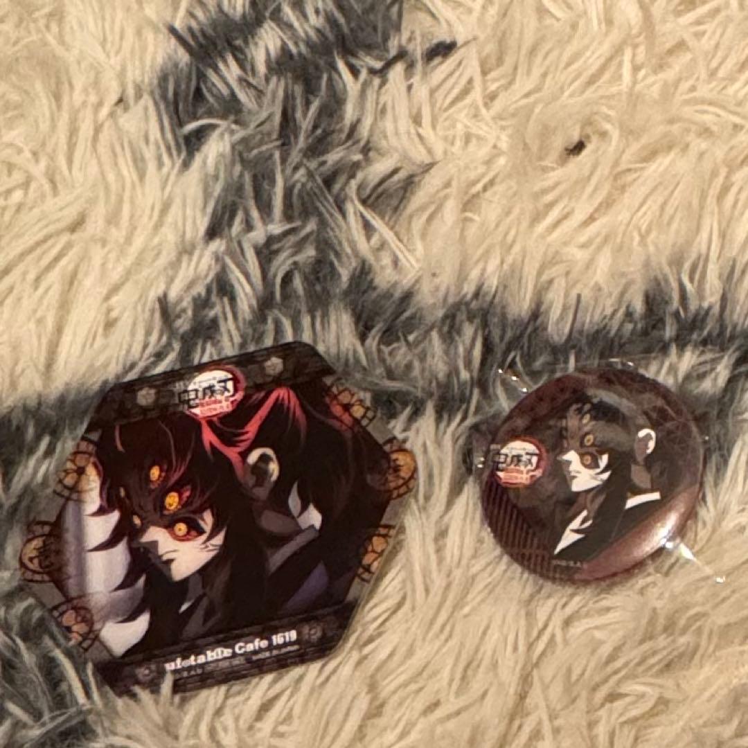 鬼滅の刃 DINING おたのしみくじ 無限城編 黒死牟 缶バッジ カフェ