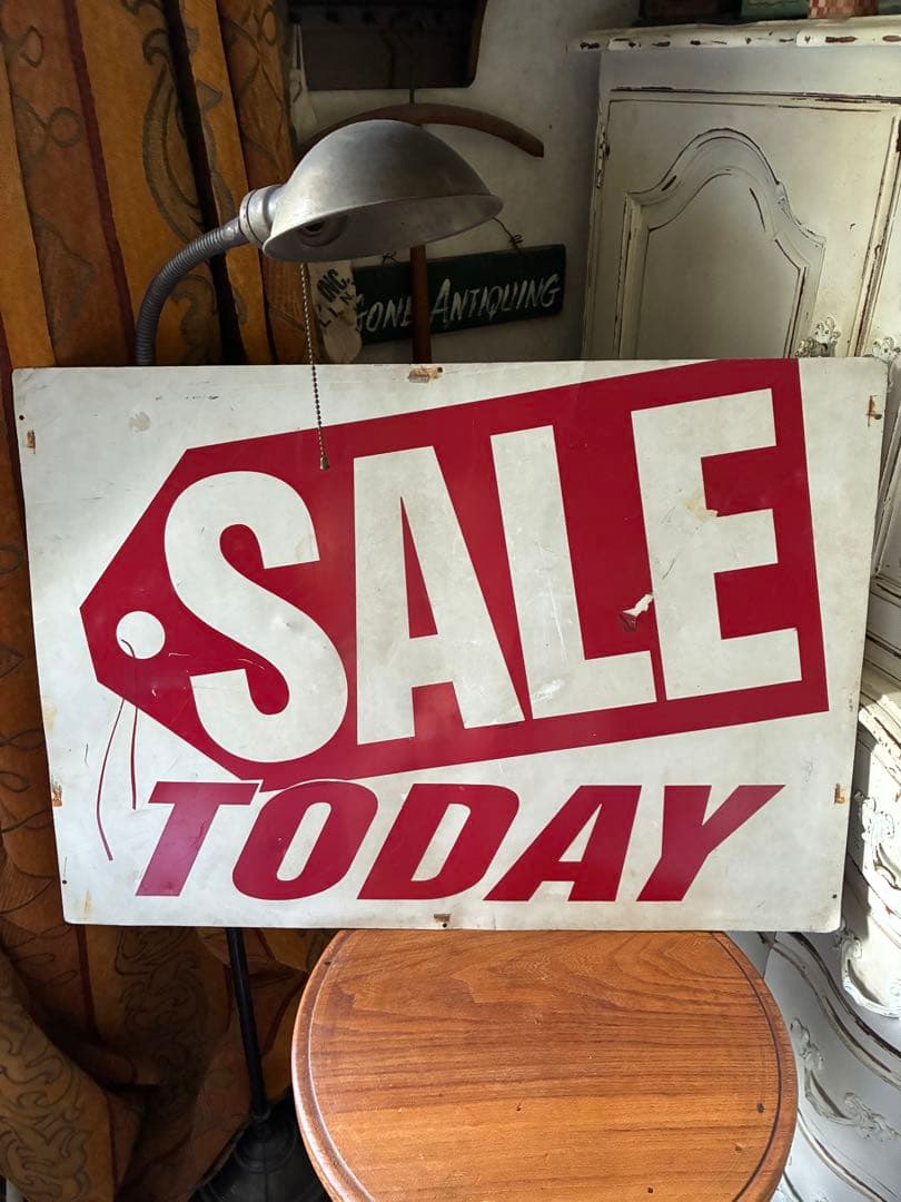 アンティーク　メタル　サイン　プレート　看板　SALE TODAY 両面アメリカ