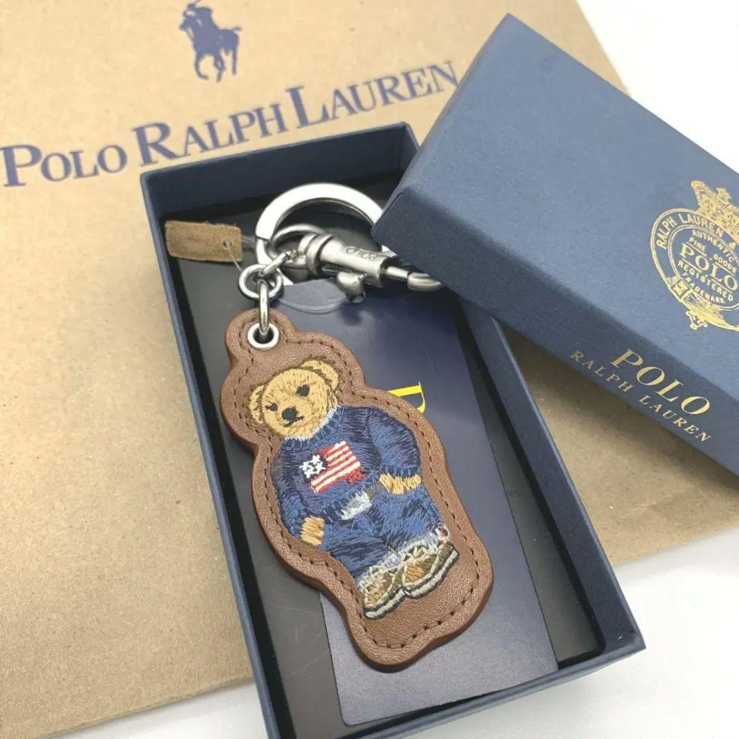 ラルフローレン] ポロベア 本革キーホルダー バッグチャーム（化粧箱付