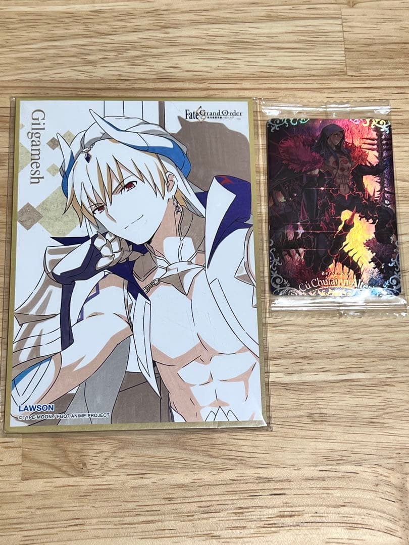 FGOグッズ ギルガメッシュ色紙、クーフーリンオルタ カード - メルカリ