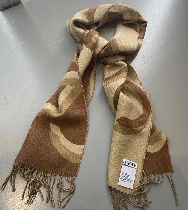 LOEWE ブラウン/ベージュ マフラー
