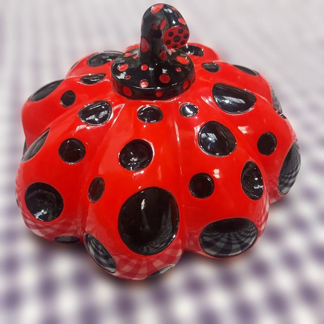 草間彌生 YAYOI KUSAMA かぼちゃ オブジェ ペーパーウェイト Max.5】草間彌生南瓜オブジェ 黄_Yayoi Kusama Pumpkin Object YELLOW