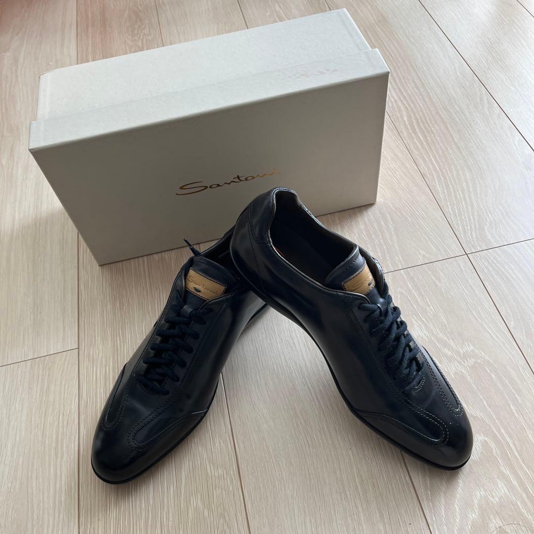 新品】SANTONI サントーニ レザースニーカー UK size 8 - メルカリ