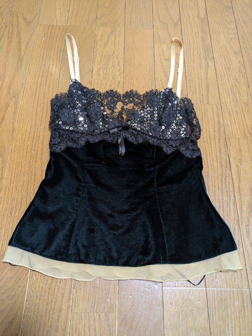 レアー！DOLCE＆GABBANA イタリア製　レーススパンコールキャミソール