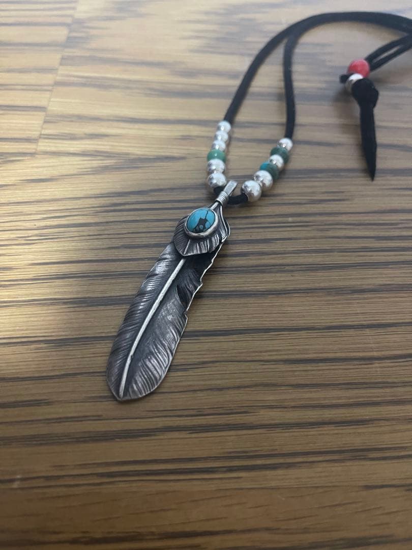goro's縄無しオールドターコイズフェザー　OLD左向き