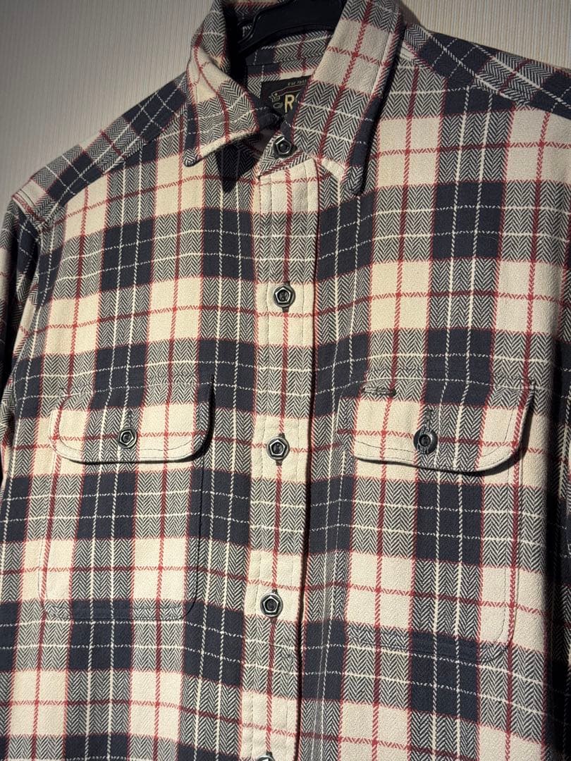 RRL ダブルアールエル チェック柄 フランネル 長袖シャツ/XS