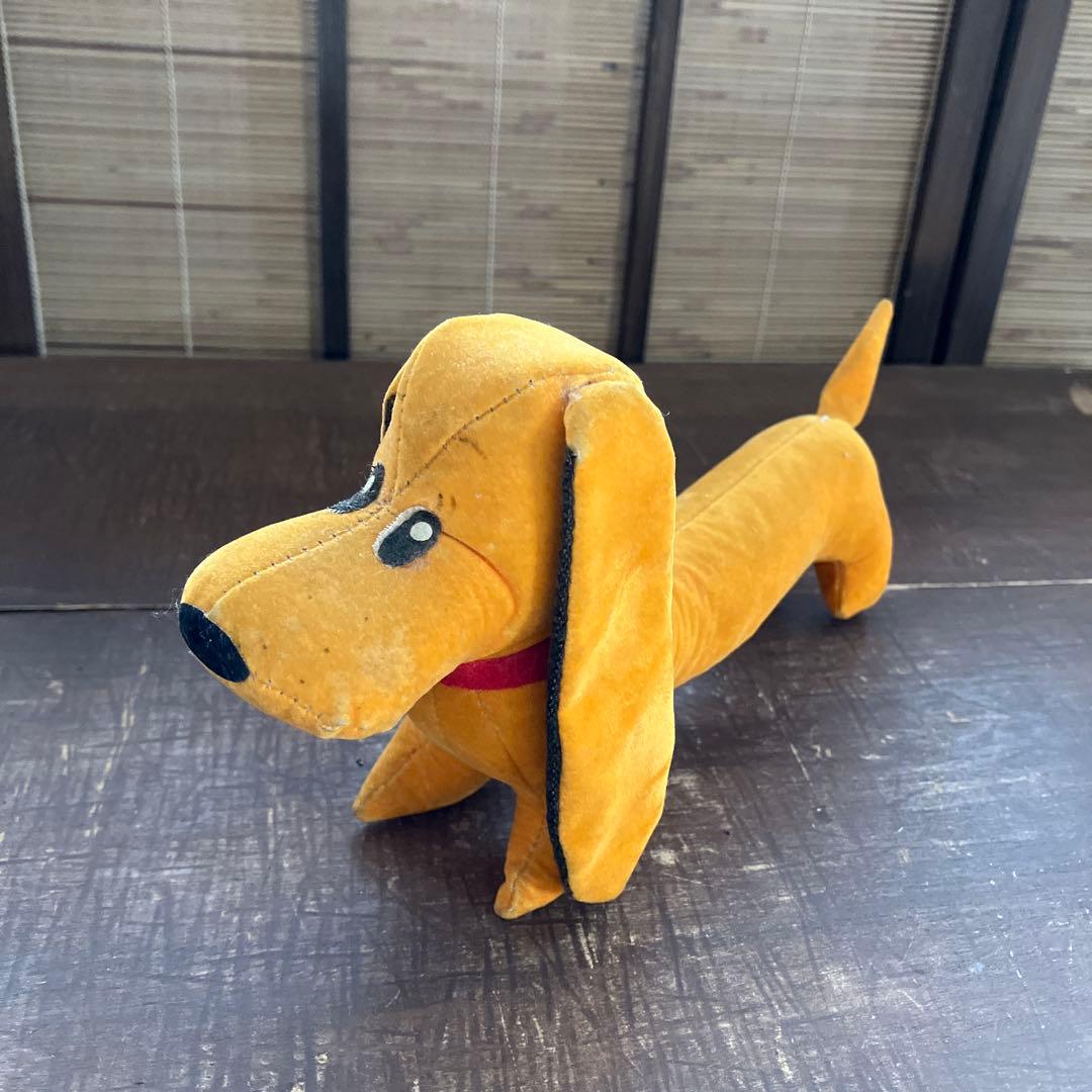 昭和レトロ ヴィンテージ 犬 ダックスフンド ぬいぐるみ - メルカリ