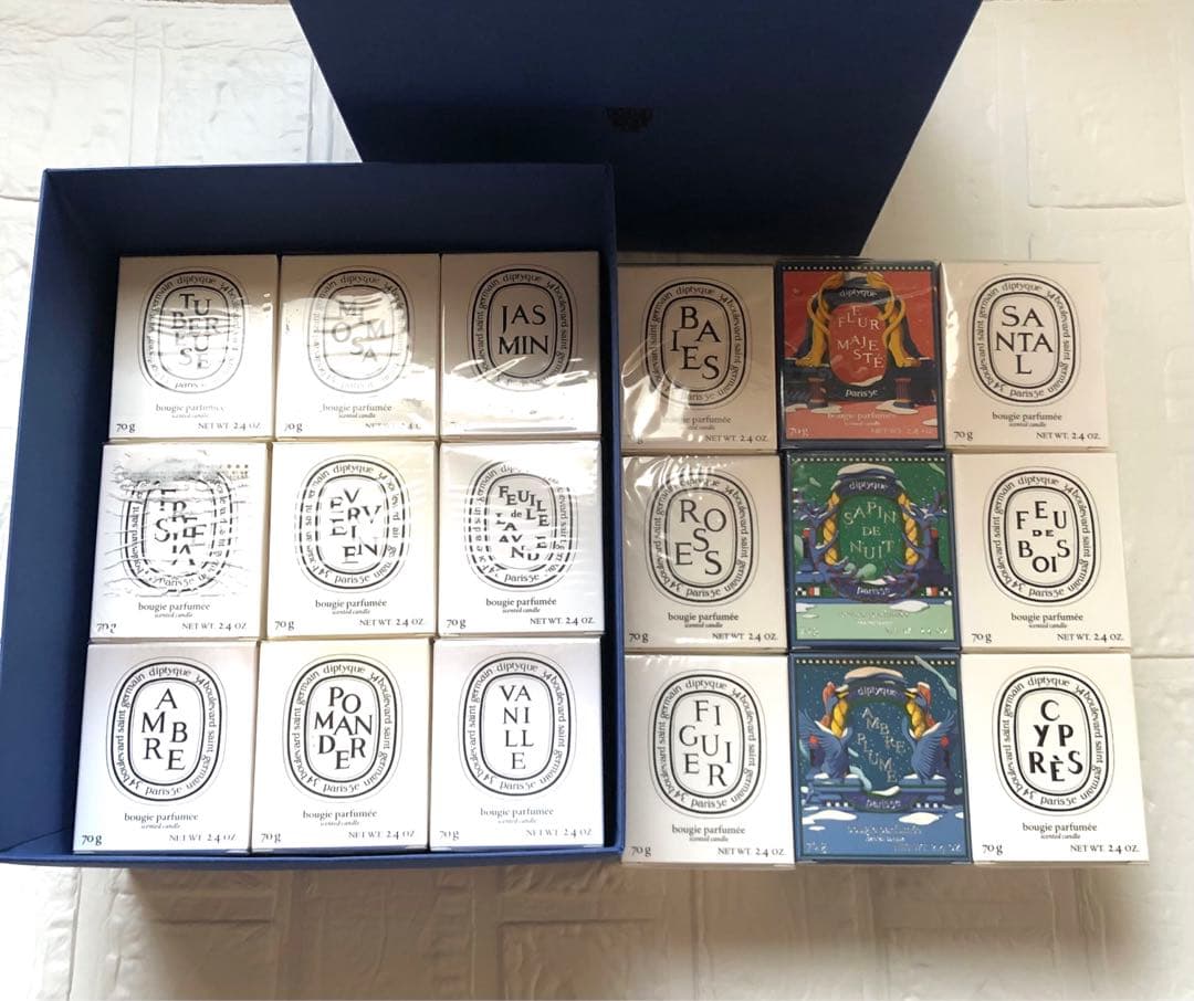 Diptyqueディプティッククリスマス限定 キャンドル3種入り　70g×18個