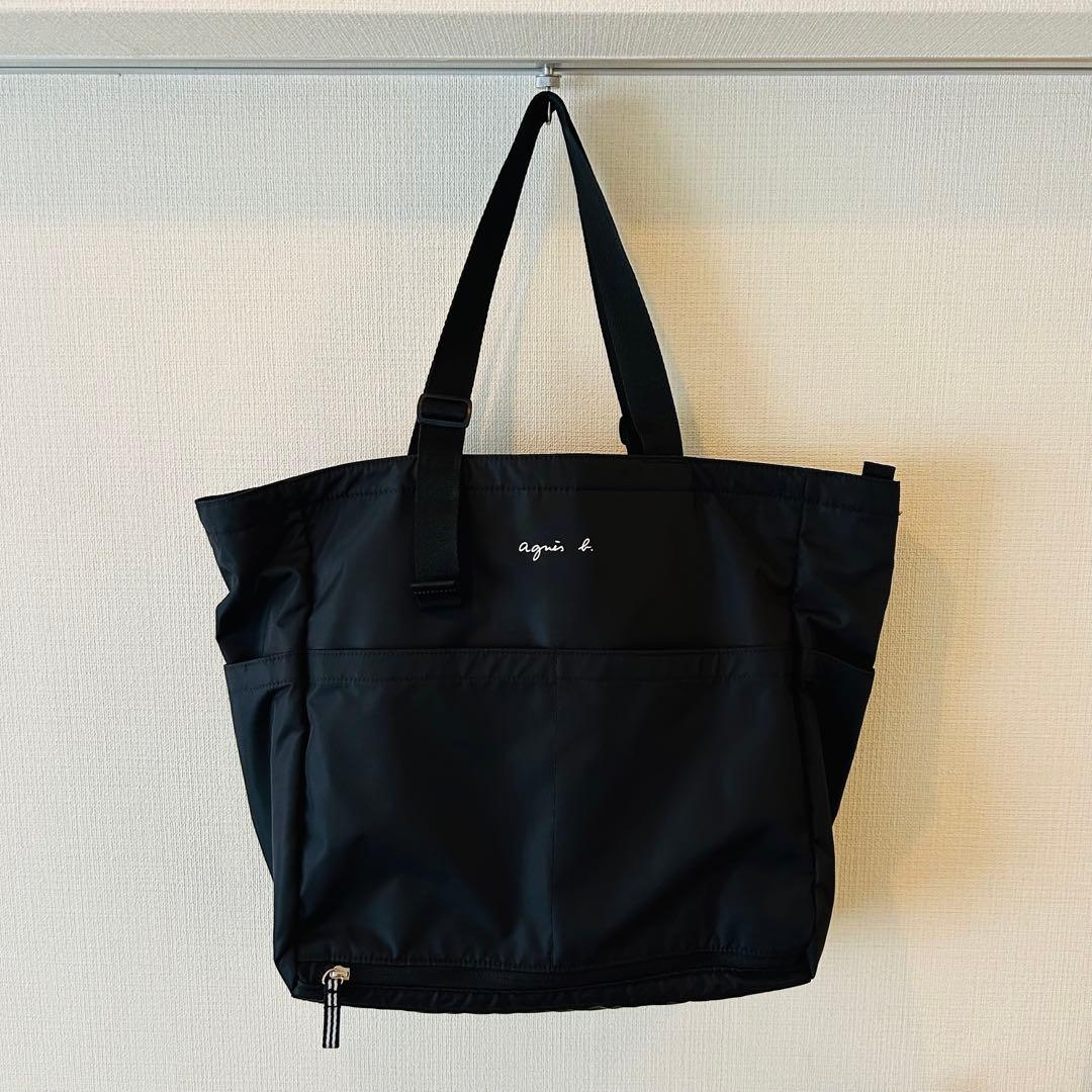 agnès b. アニエスベー ロゴ ペアレンツバッグ マザーズバッグ agnes b.（アニエスベー） マザーズバッグ ロゴ ペアレンツバッグ