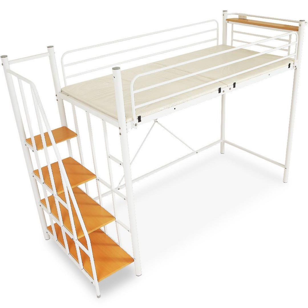 早い者勝ち、ロフトベッド　ロウヤ　白　美品　ペットなし　美品