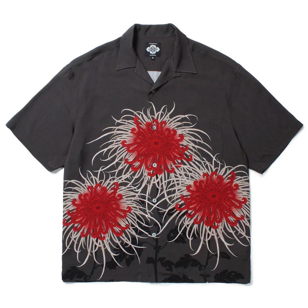 GAKKIN × BUDSPOOL 日章菊 HAWAIIAN SHIRT