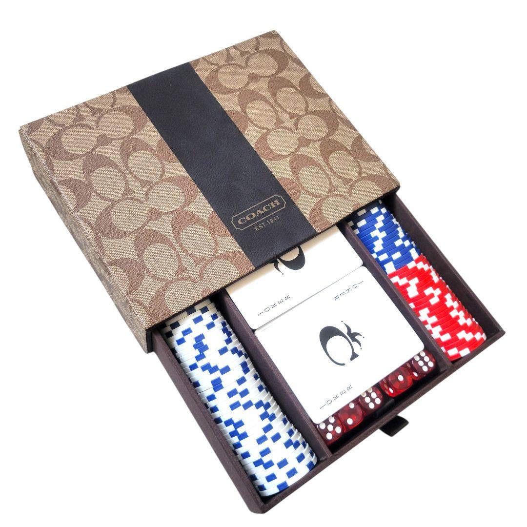 【希少】COACH ポーカーセット チップ トランプ カジノ サイコロ 正規品