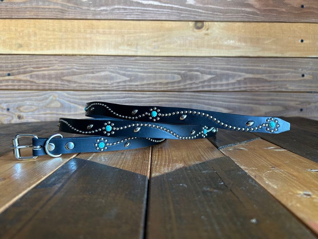 フルスタッズナローベルト18mm幅　グリーンターコイズフラワー htcナロー好き