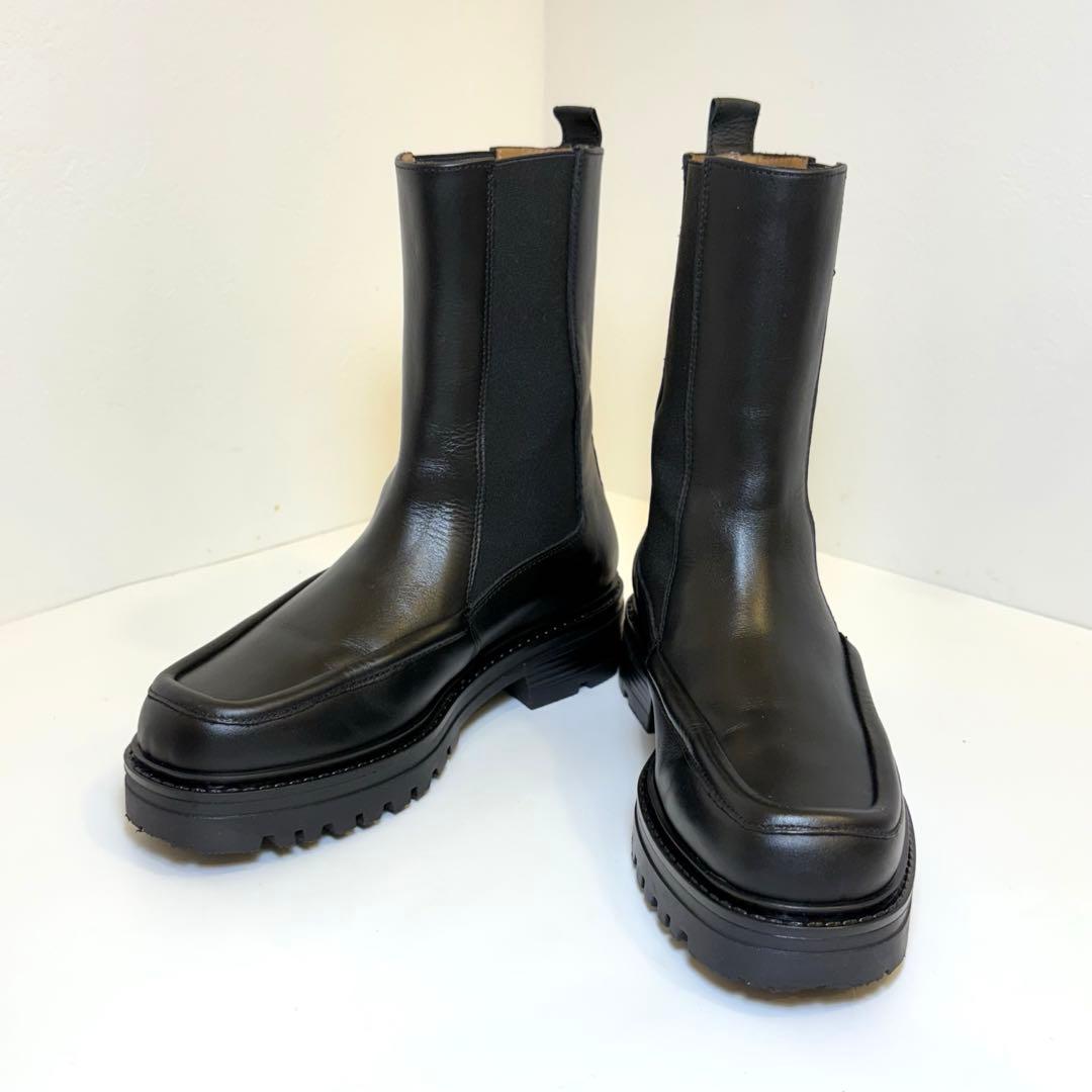 (美品)コルソローマノーヴェ 厚底 サイドゴアブーツ スクエアトゥ 23cm
