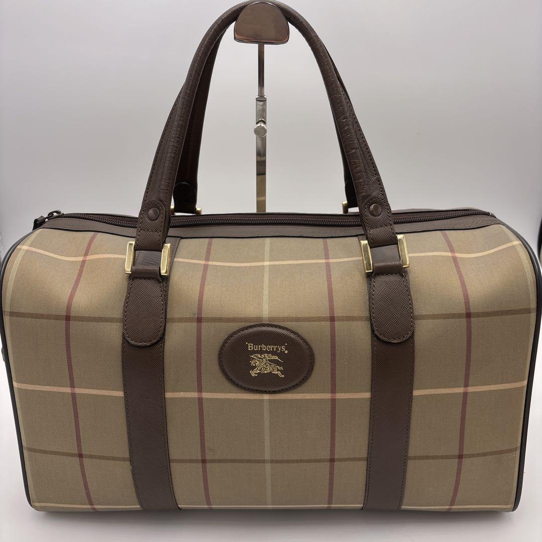 Burberrys’ ボストンバッグ 玉虫色　ヴィンテージ　旅行バック
