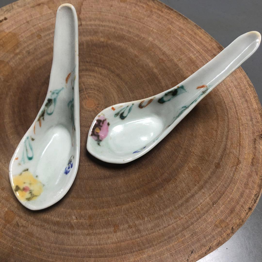 伊藤聡信さん　れんげ　レンゲ　2本セット　色絵　花　黄色　ピンク