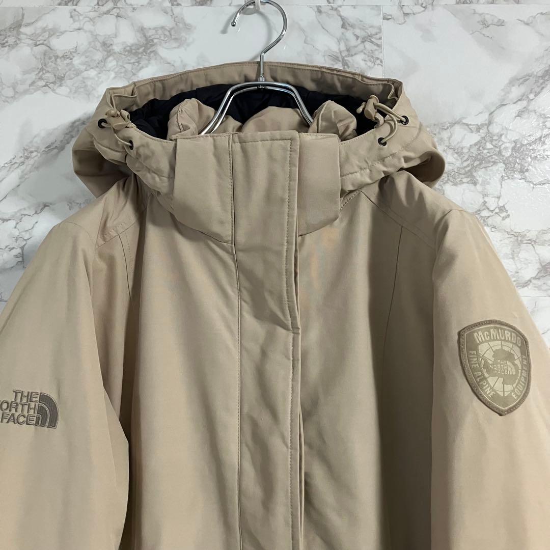 ノースフェイス　マクマードパーカー　ワンポイント刺繍　ダウンコート　ベージュ　Ｍ