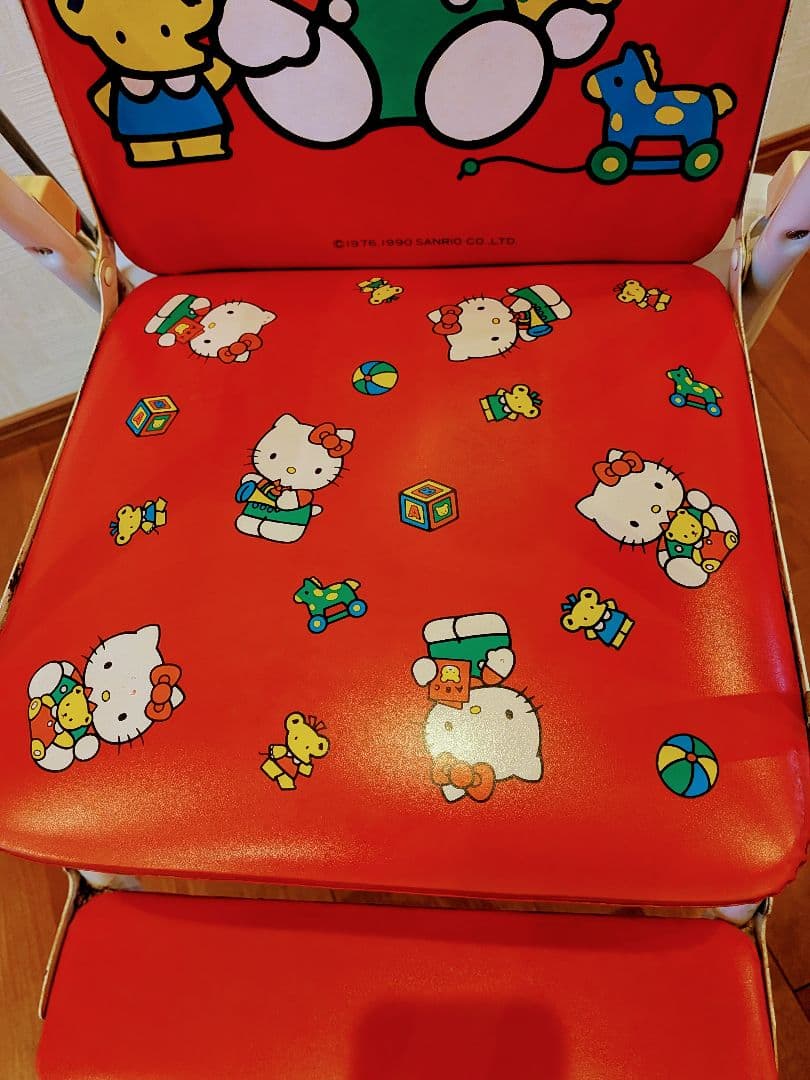 ハローキティ 1990年 レトロ キッズチェア ハイチェア 子供椅子 希少