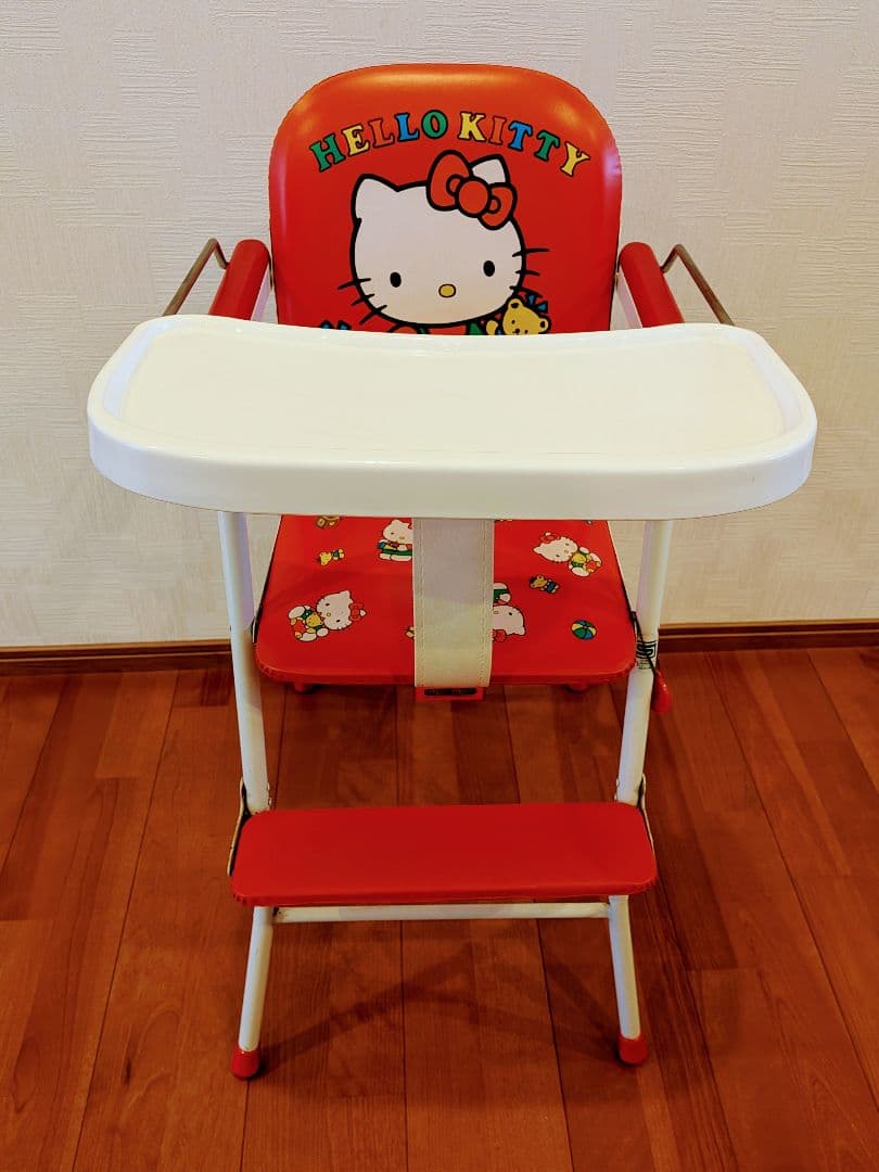 ハローキティ 1990年 レトロ キッズチェア ハイチェア 子供椅子 希少