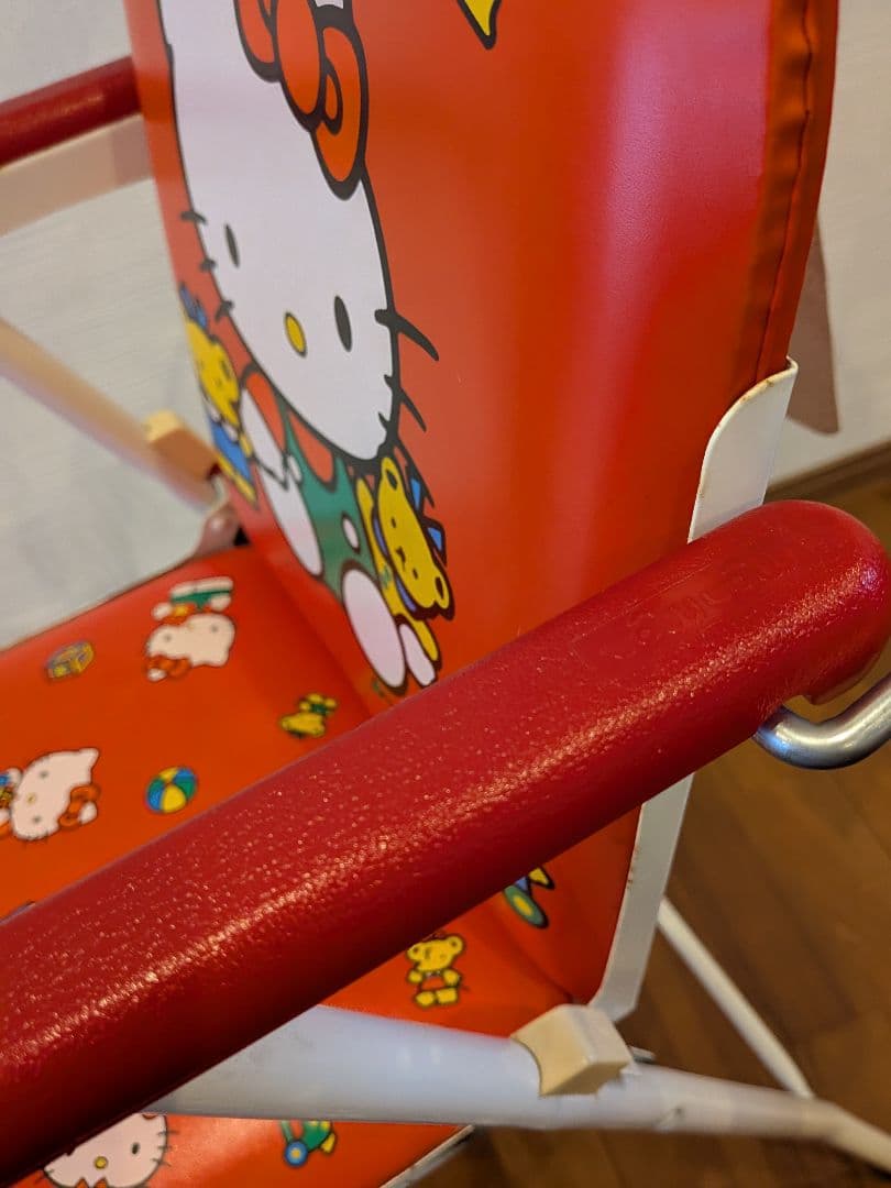 ハローキティ 1990年 レトロ キッズチェア ハイチェア 子供椅子 希少