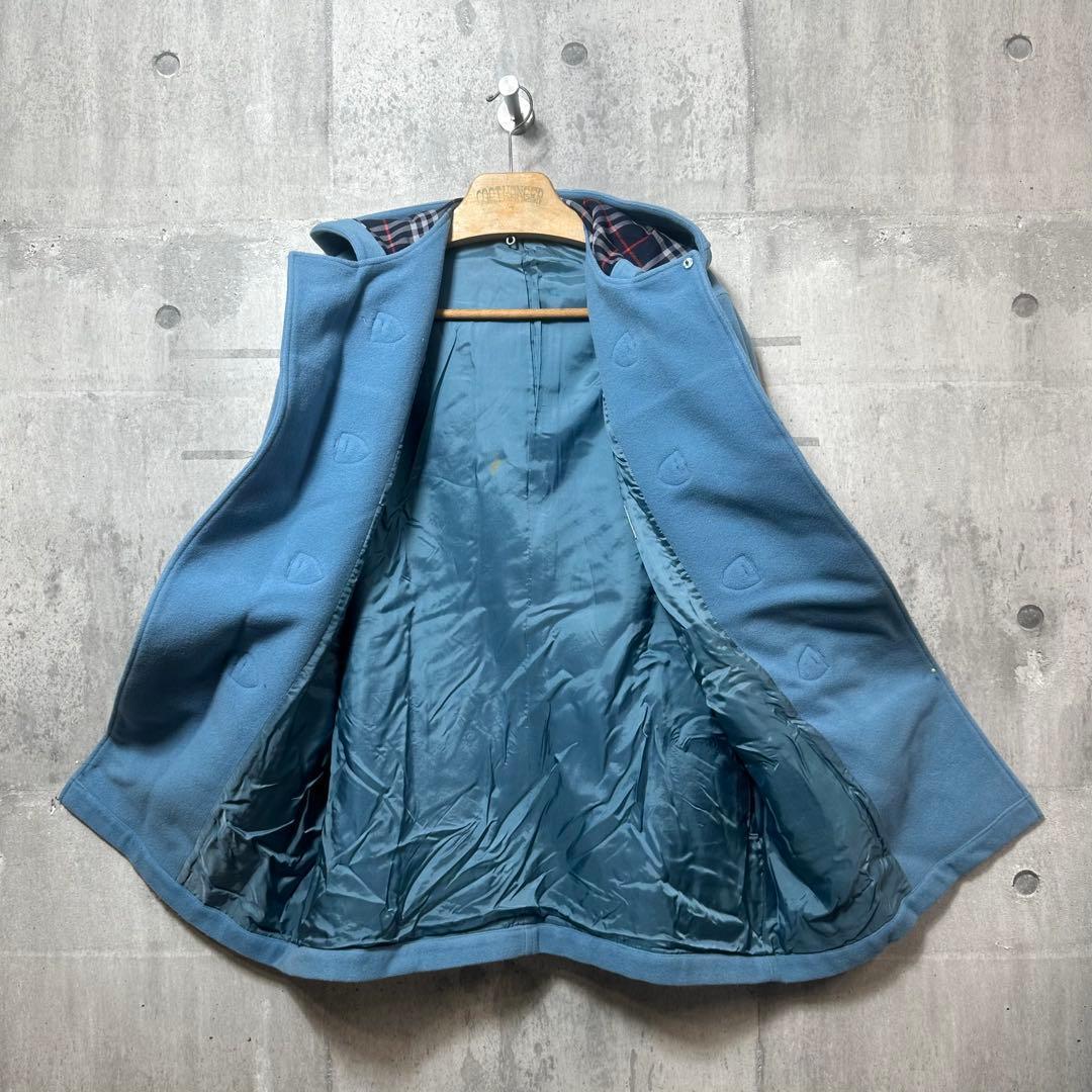 ☆90s☆BURBERRYSウールメルトン ダッフルコート L相当 ノバチェック