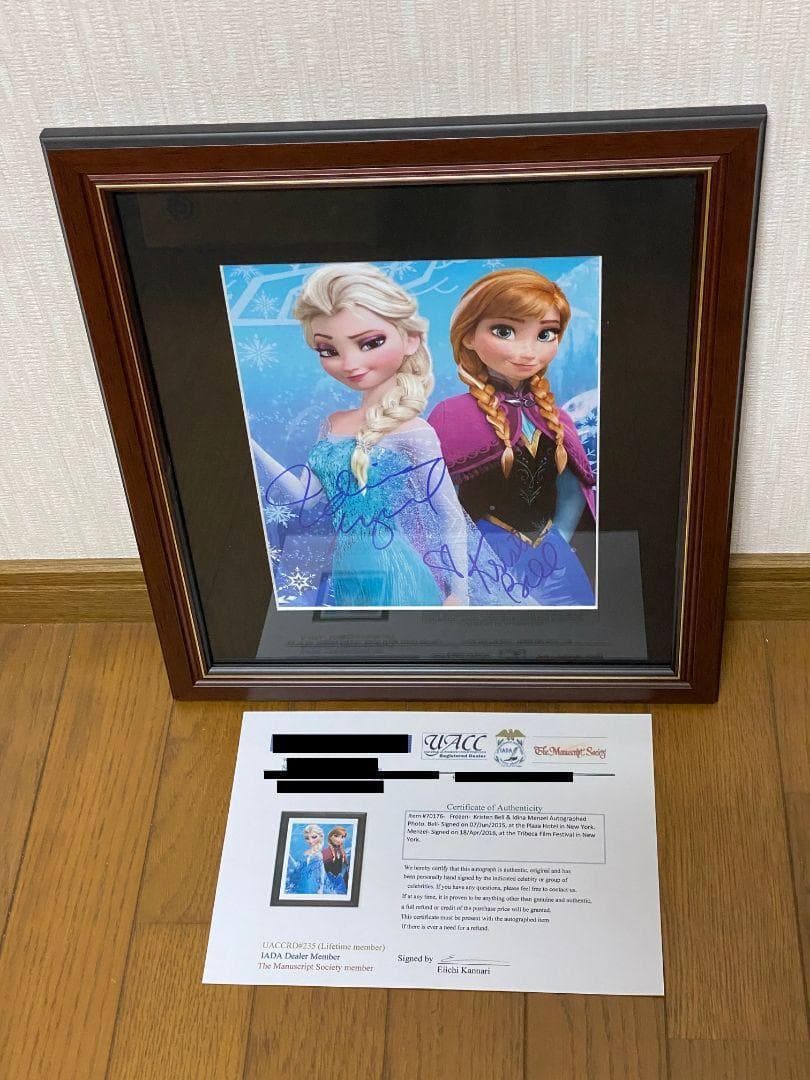 アナと雪の女王 直筆 サイン 証明書 色紙 エルサ アナ 新品