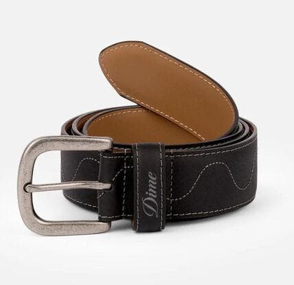 【新品/正規品】Dime レザー ベルト 黒　S/M 関税込み】Dime ブラック リバーシブル レザーベルト (Dime/ベルト