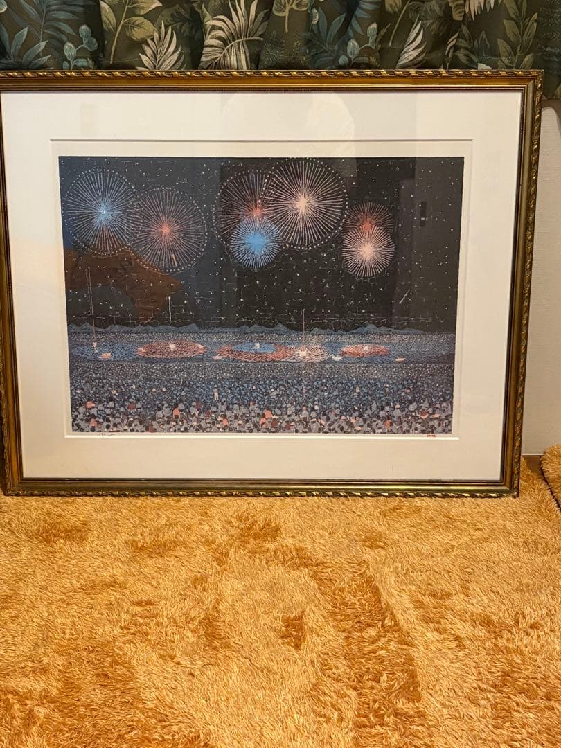 再々お値下げ！！山下清　長岡の花火　リトグラフ　あずま工芸　 173/300