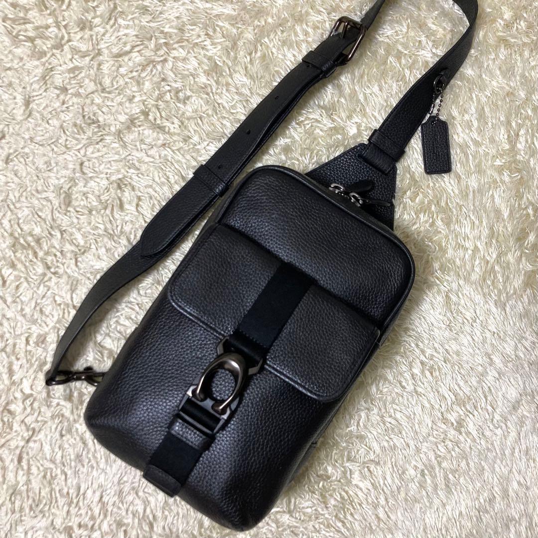 【極美品】COACH コーチ ベックパック ボディバッグ レザー シグネチャー