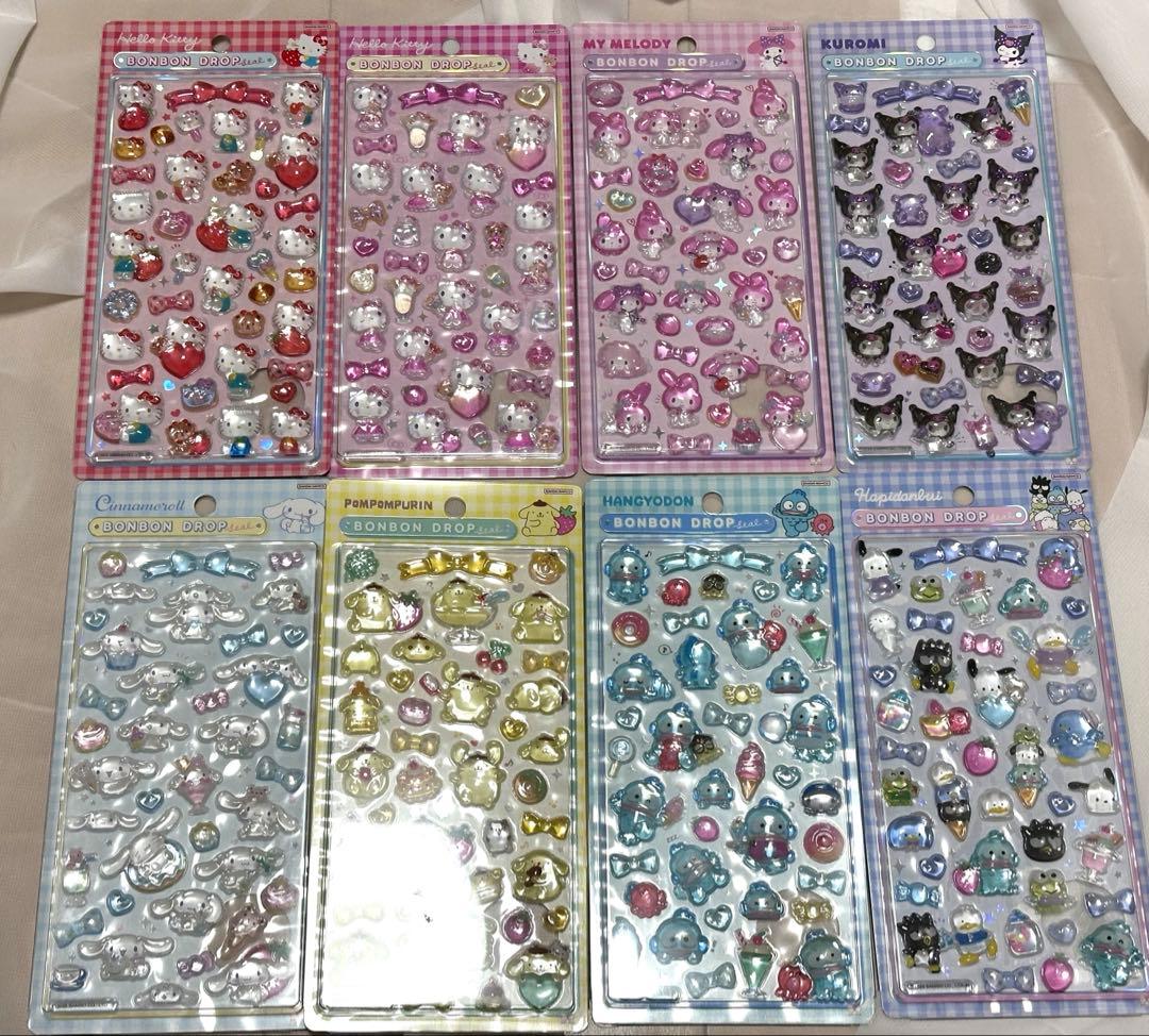 ボンボンドロップシール　サンリオ　第二弾　8種　コンプリートセット　正規品